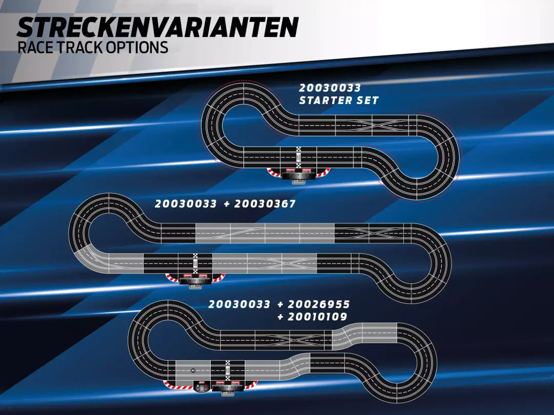 Carrera DIGITAL 132 Starter Set 1:32 Scale Slot Car Racing Set | 20030033 Optional Layouts