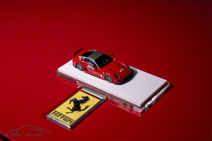 Ferrari 599XX 1:64 Scale Sealed Resin Model by Cars Lounge Top View in Red