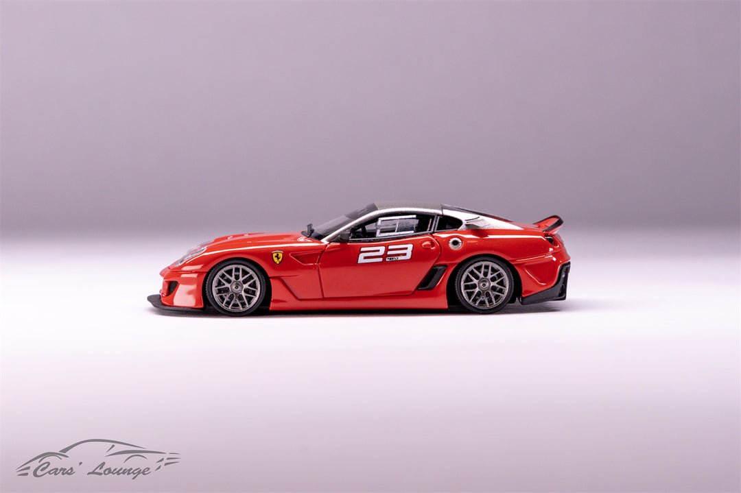 Ferrari 599XX 1:64 Scale Sealed Resin Model by Cars Lounge Side View in Red