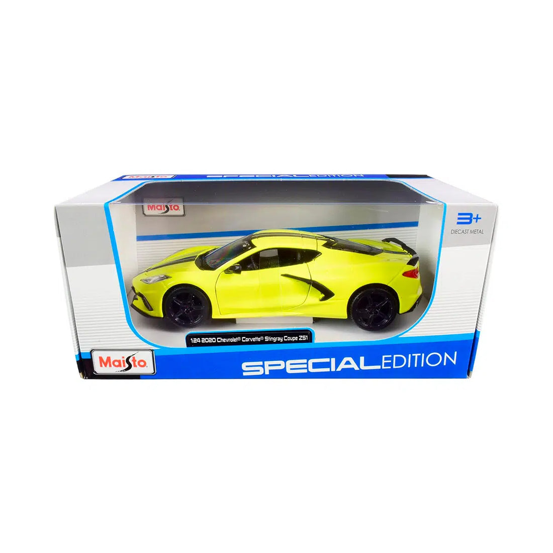 Chevy Corvette Stingray Z51 2020 SE 1:24 diecast by Maisto | 31527-00000045 Packaging View