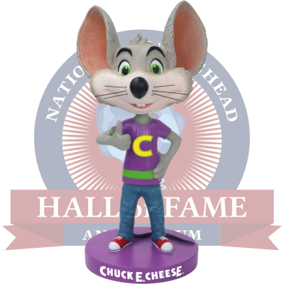 Chuck E. Cheese limited edition 8-inch bobblehead by National Bobblehead Hall of Fame