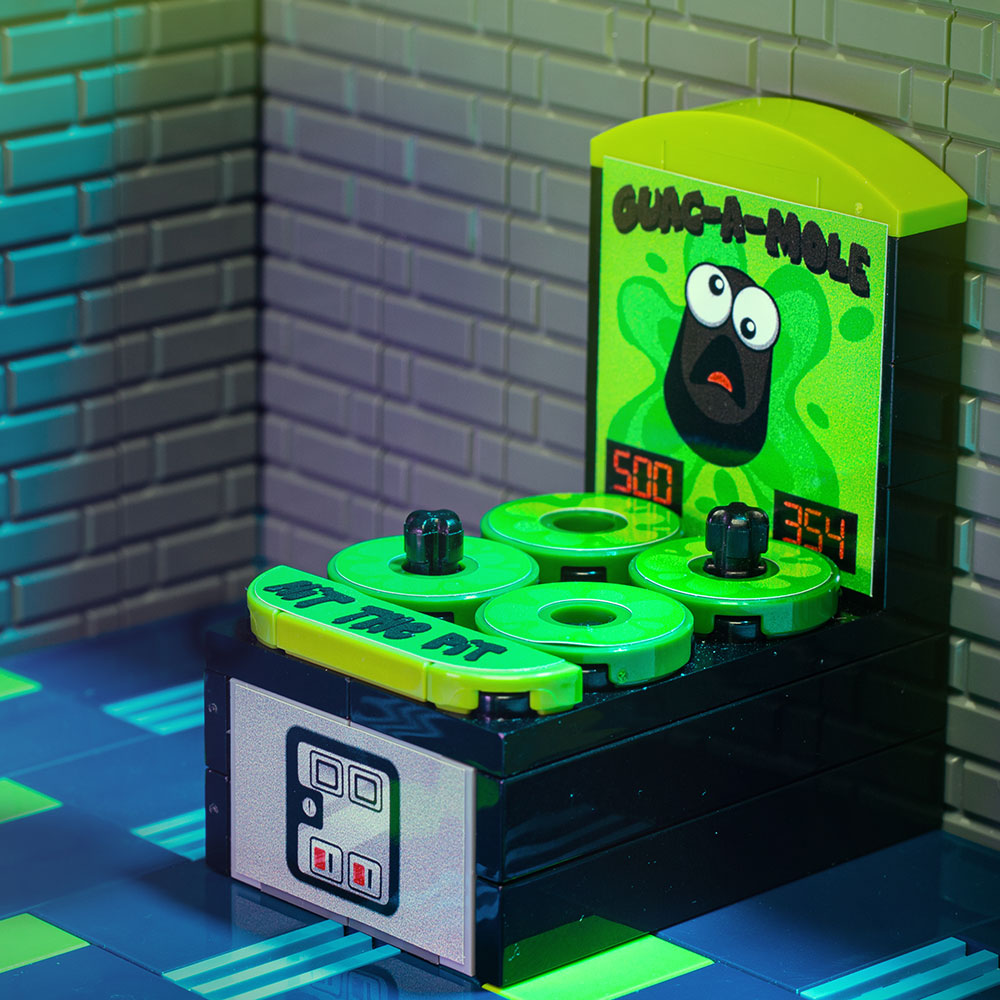 Guac-A-Mole - Custom Arcade Whac-A-Mole Set made using LEGO parts - B3 Customs 3