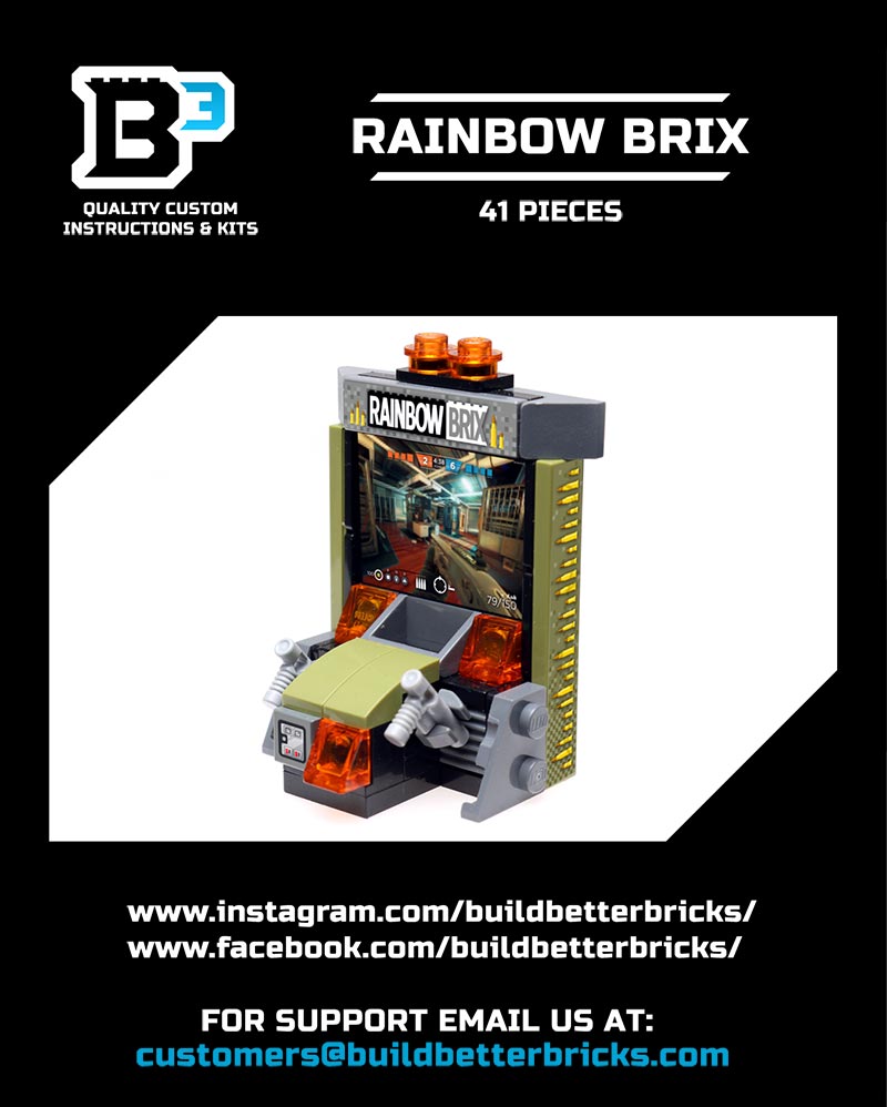 Rainbow Brix Shooter Arcade Game made using LEGO parts - B3 Customs 2