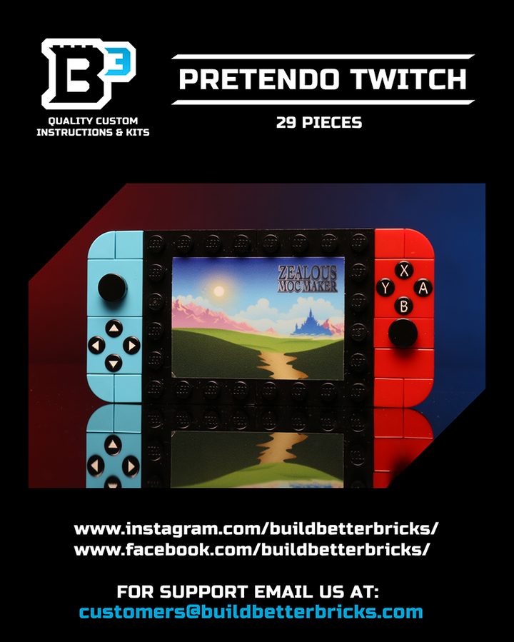 Custom Pretendo 2017 Handheld Console Building Set made using LEGO parts 2