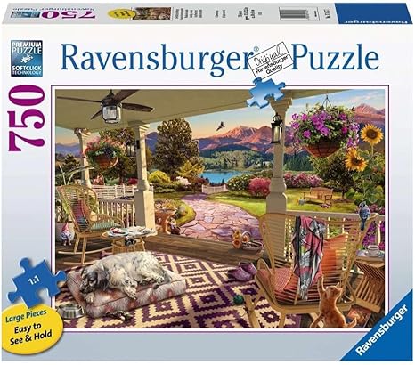 Ravensburger Cozy Front Porch View Puzzle - 750 Piece Large Format Jigsaw Puzzle