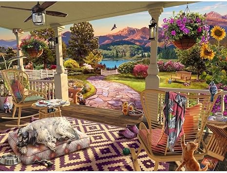 Ravensburger Cozy Front Porch View Puzzle - 750 Piece Large Format Jigsaw Puzzle - 2