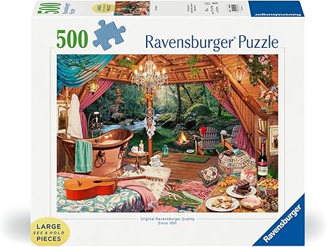 Ravensburger Cozy Glamping Puzzle - 500-Piece Large Format Jigsaw Puzzle