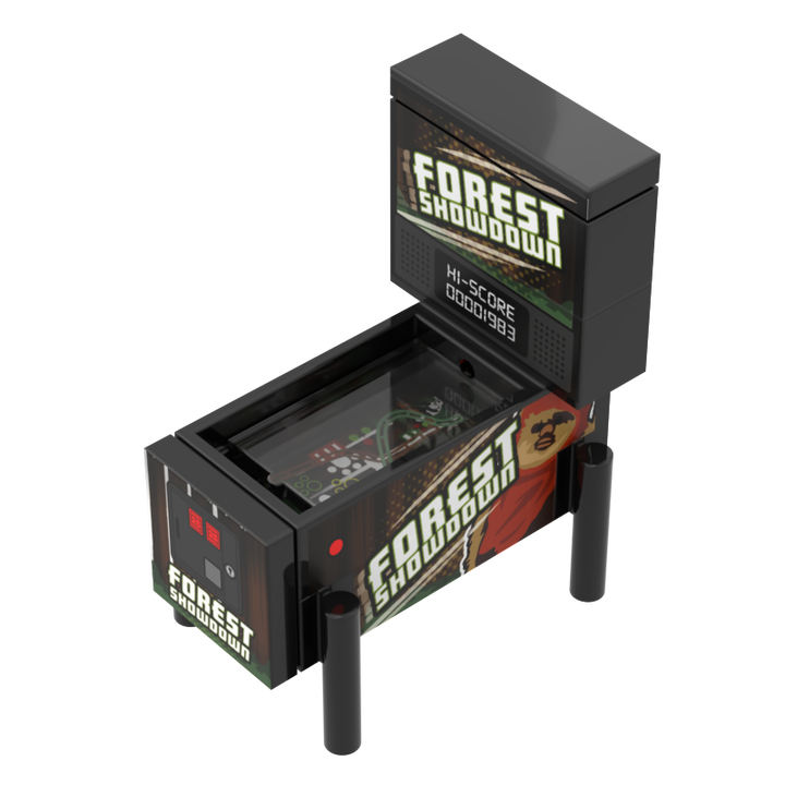 Forest Showdown Brick Wars LEGO® compatible pinball arcade machine by B3 Customs
