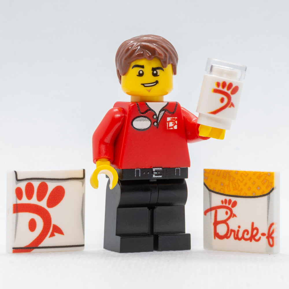 Brick-Fil-A Food Stand with Employee Minifig 3