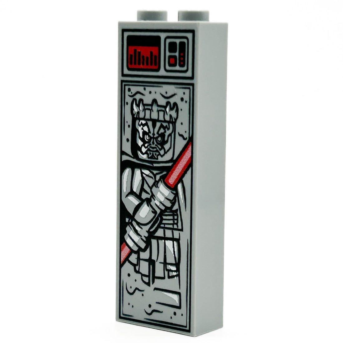 Horned Dark Sith in carbonite custom LEGO display brick