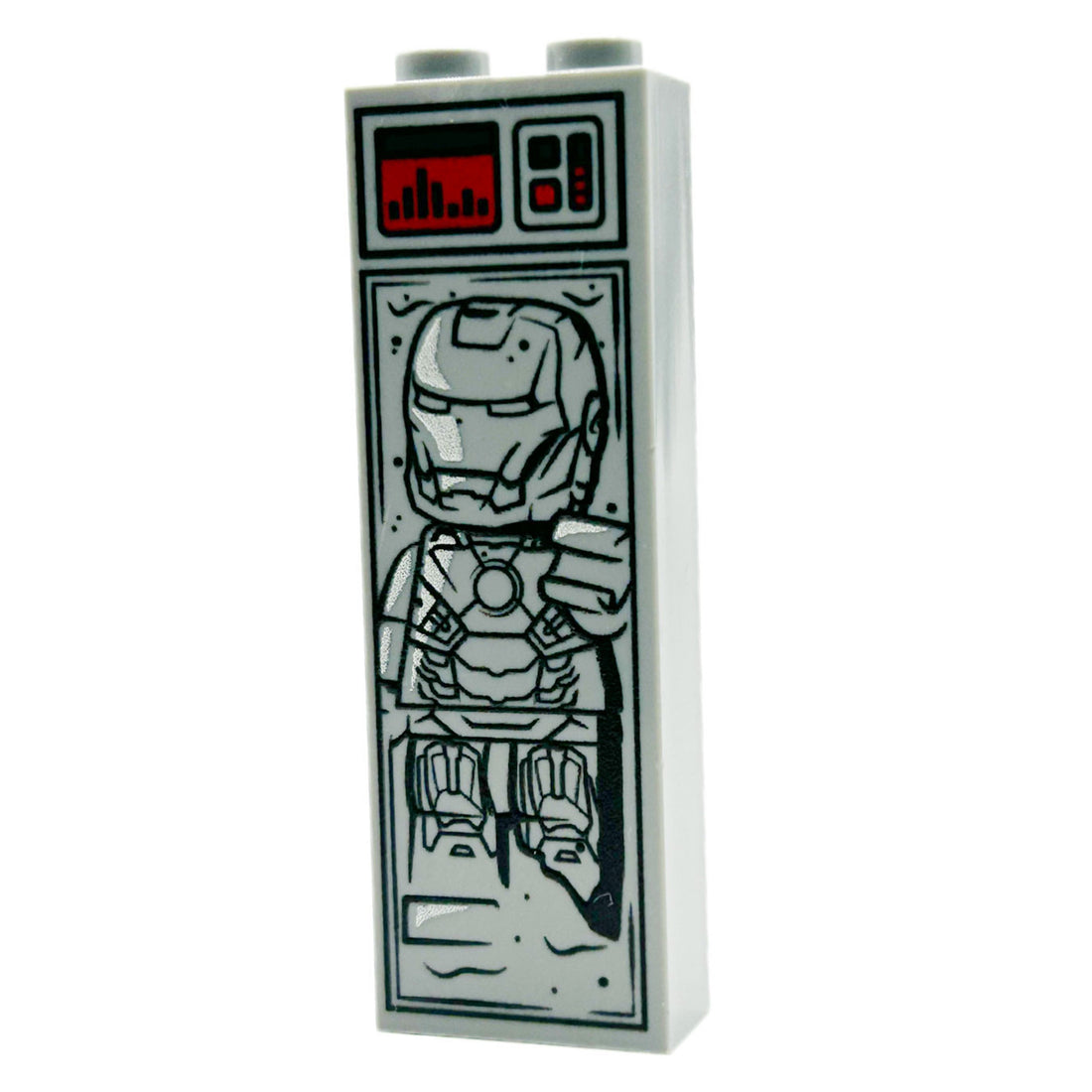 Armored Hero in Carbonite custom LEGO display brick