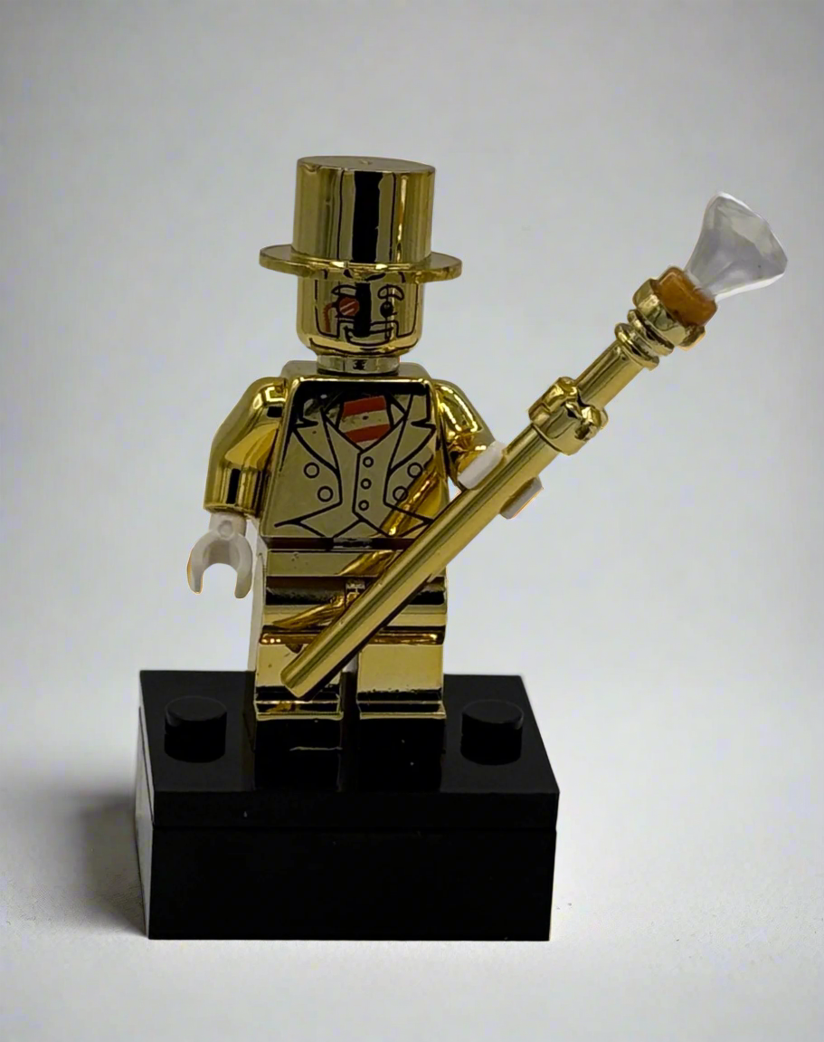 Golden Monopoly Money Man Custom Minifigure 2