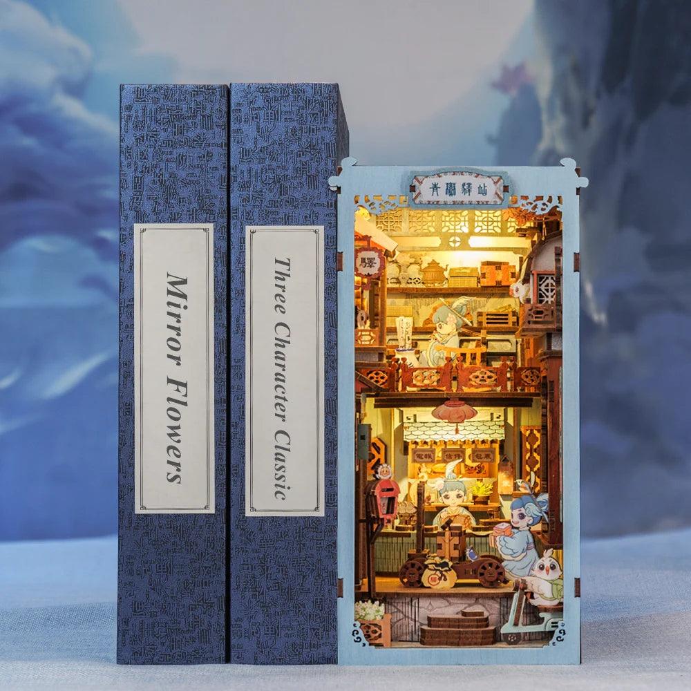 Book Nook Wizardi Miniature - Azure Phoenix Lodge Roombox Kit-4