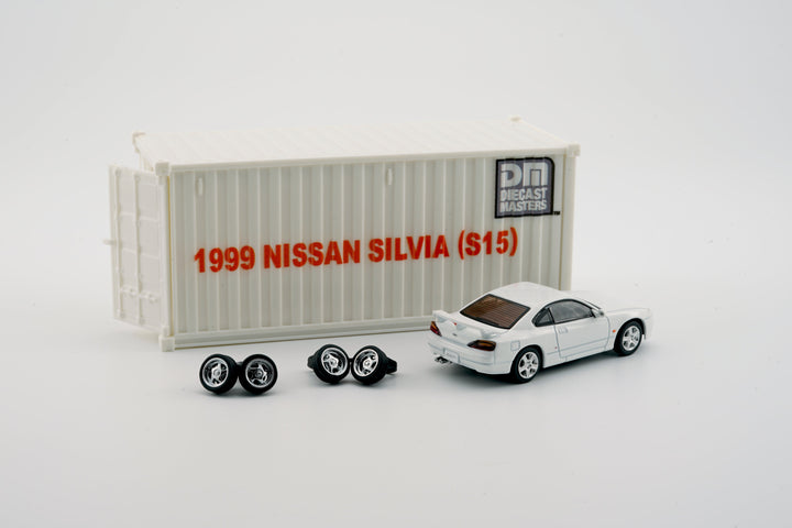 Nissan Silvia S15 WHITE / SILVER / YELLOW - RHD 1:64 BM Creations White Rear