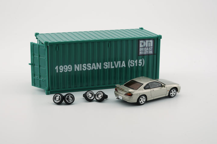 Nissan Silvia S15 WHITE / SILVER / YELLOW - RHD 1:64 BM Creations Silver Rear View