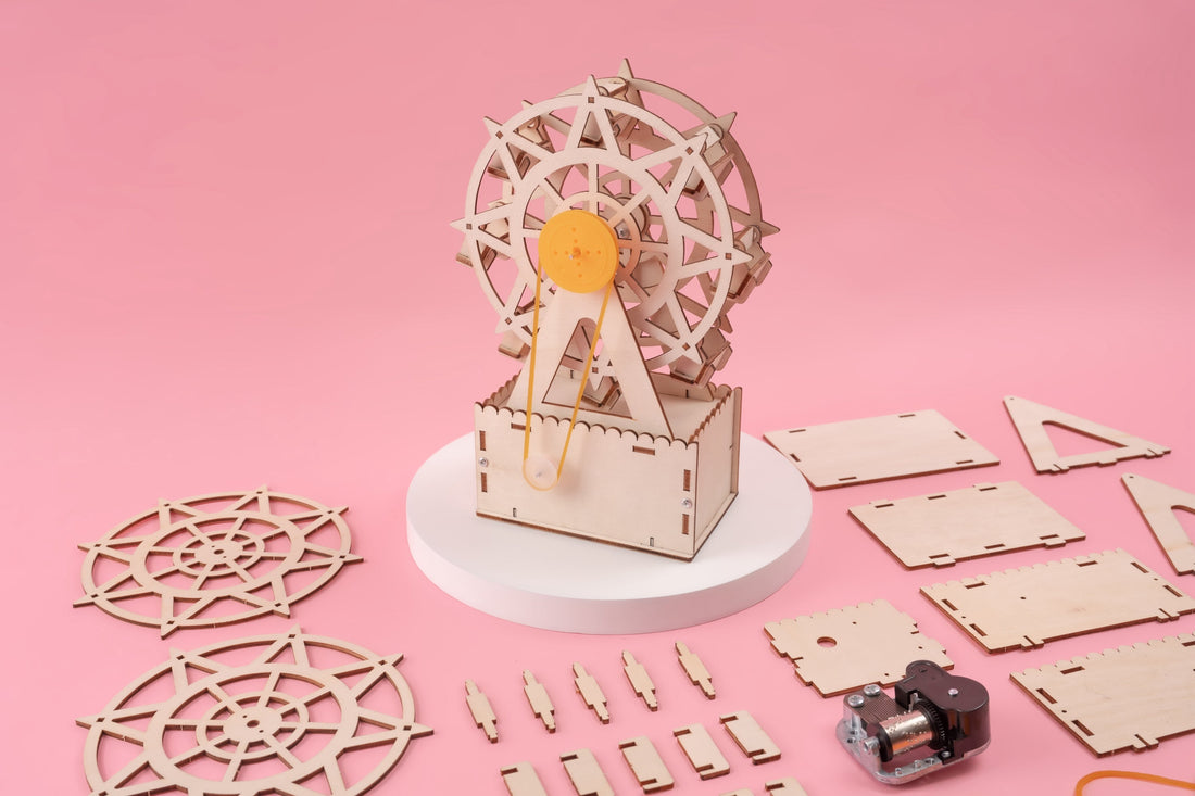 Music Box Ferris Wheel DIY Kit, Educational STEM Toy 3