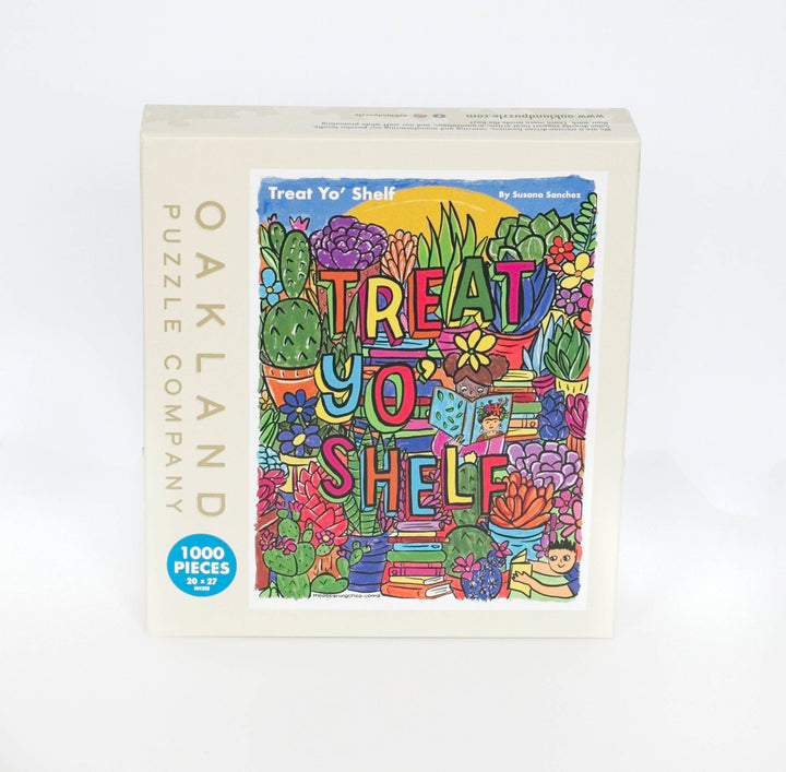 Treat Yo Shelf Puzzle by Susana Sanchez-Young 1000 Piece Book and Plant Lovers Jigsaw 2