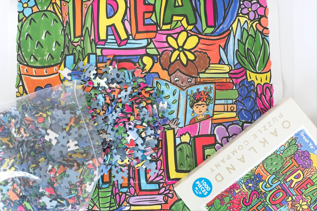 Treat Yo Shelf Puzzle by Susana Sanchez-Young 1000 Piece Book and Plant Lovers Jigsaw 4