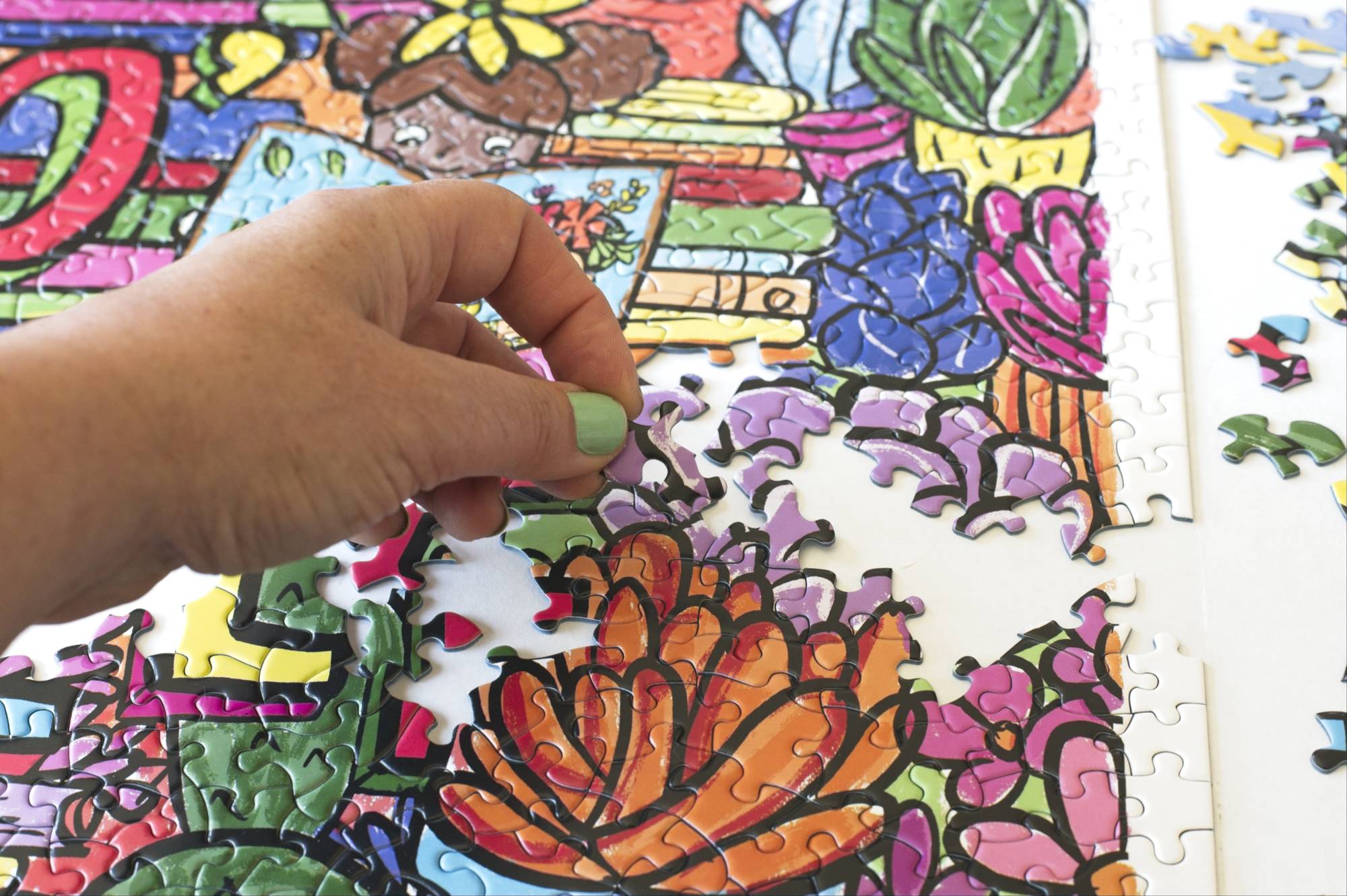 Treat Yo Shelf Puzzle by Susana Sanchez-Young 1000 Piece Book and Plant Lovers Jigsaw 6