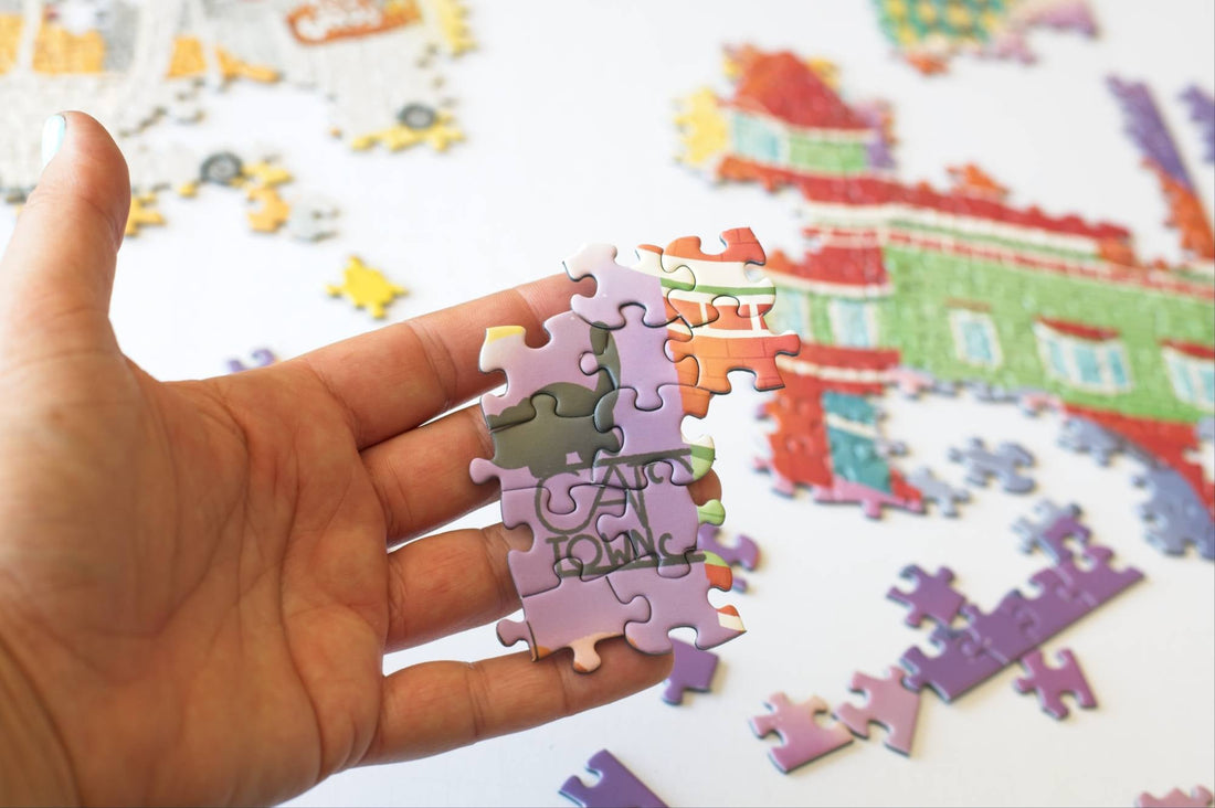 Cat Town Whimsy 1000-piece Jigsaw Puzzle by ChubCatArt 5