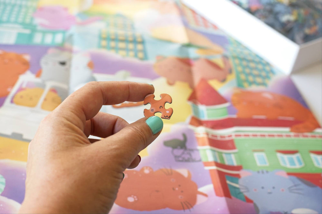 Cat Town Whimsy 1000-piece Jigsaw Puzzle by ChubCatArt 10
