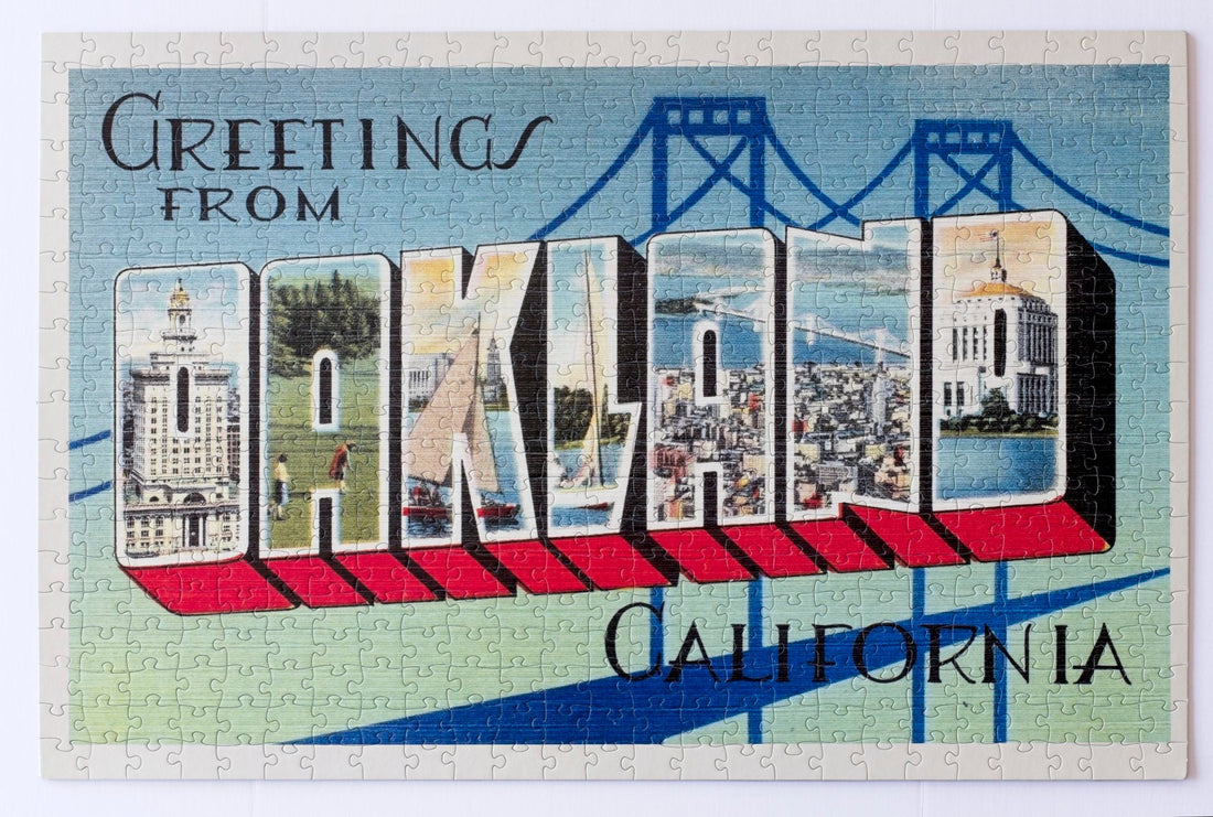 Greetings from Oakland Puzzle – 500-Piece Vintage Postcard Art