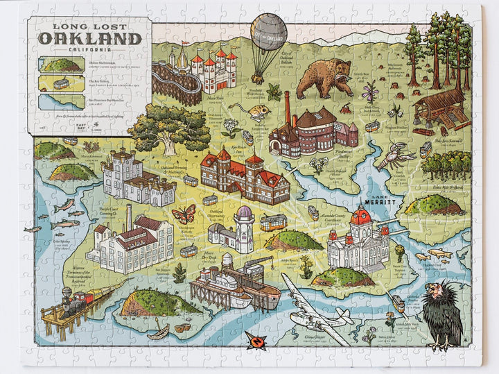Long Lost Oakland Puzzle, a 500-Piece Illustrated History by T.L. Simons & East Bay Yesterday