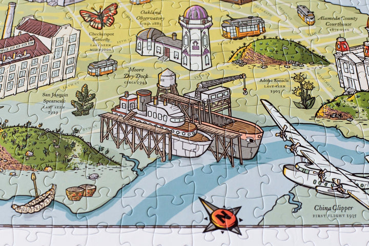 Long Lost Oakland Puzzle, a 500-Piece Illustrated History by T.L. Simons & East Bay Yesterday 2
