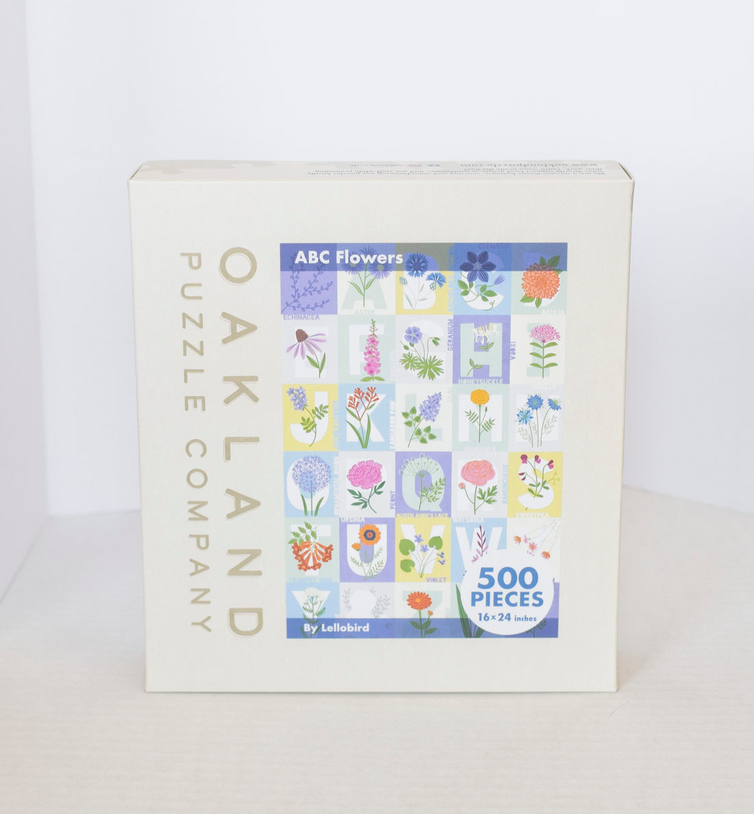 ABC Flowers Puzzle Artwork by Artist Lellobird (500 Pieces) 2