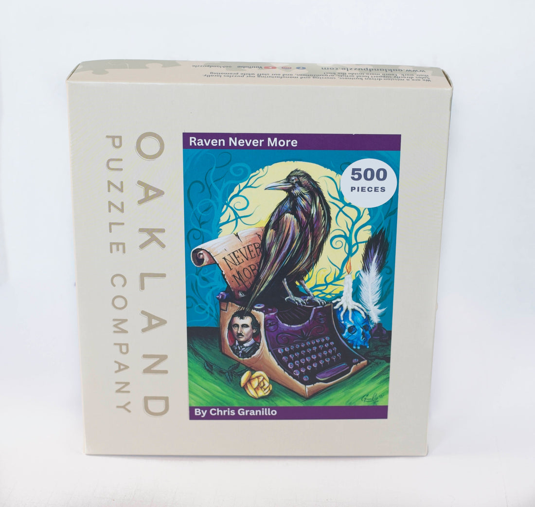 Raven Never More Puzzle by Chris Granillo 500 Piece Edgar Allan Poe Inspired Gothic Art Jigsaw 5