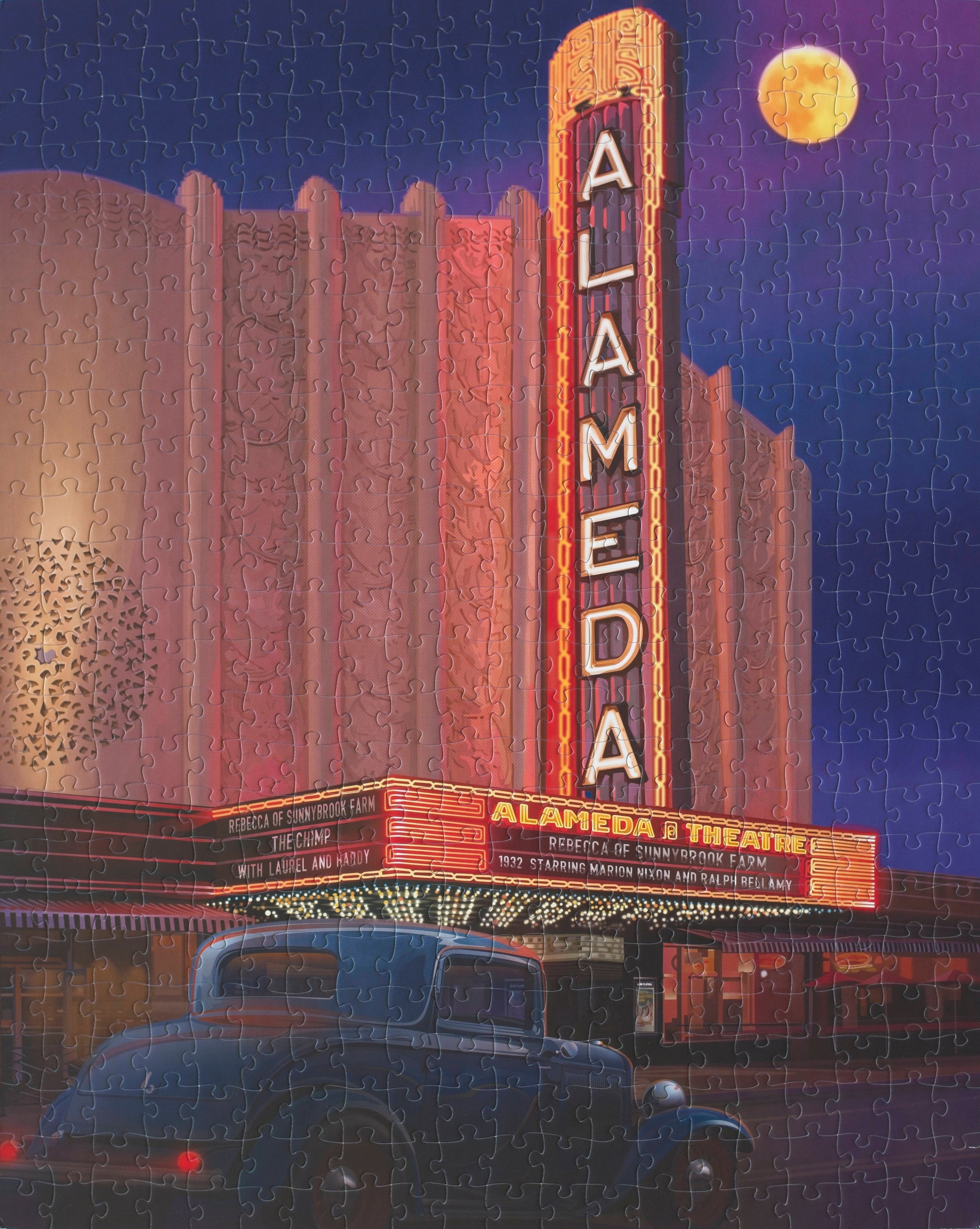 Alameda Theatre Puzzle Artwork by Larry Hausen