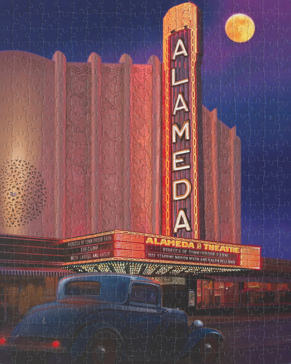 Alameda Theatre Puzzle Artwork by Larry Hausen