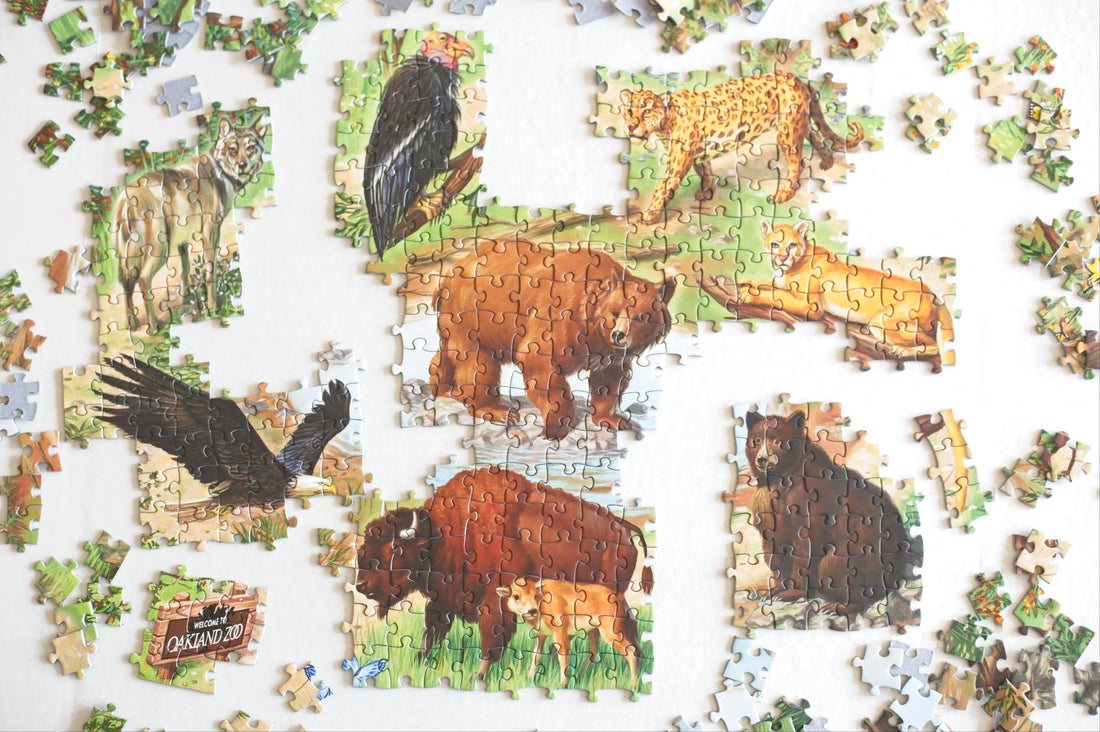 California Trail Puzzle – Oakland Zoo Wildlife Art by Les Toil (500 Pieces) 3