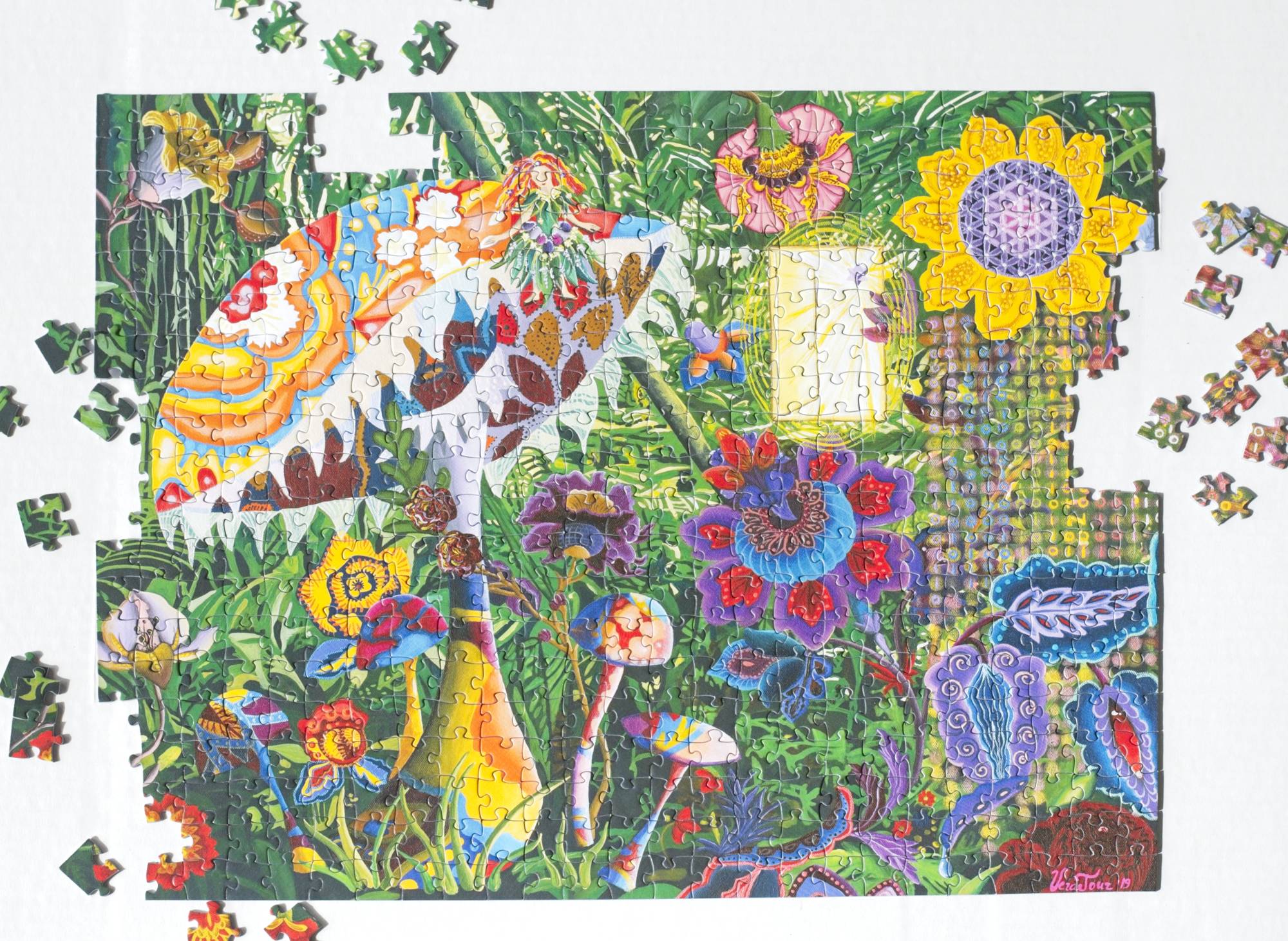 The Secret Garden Puzzle by Vera Tour 500 Piece Surreal Whimsical Art Jigsaw 6