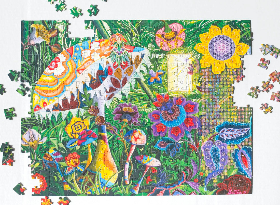 The Secret Garden Puzzle by Vera Tour 500 Piece Surreal Whimsical Art Jigsaw 6