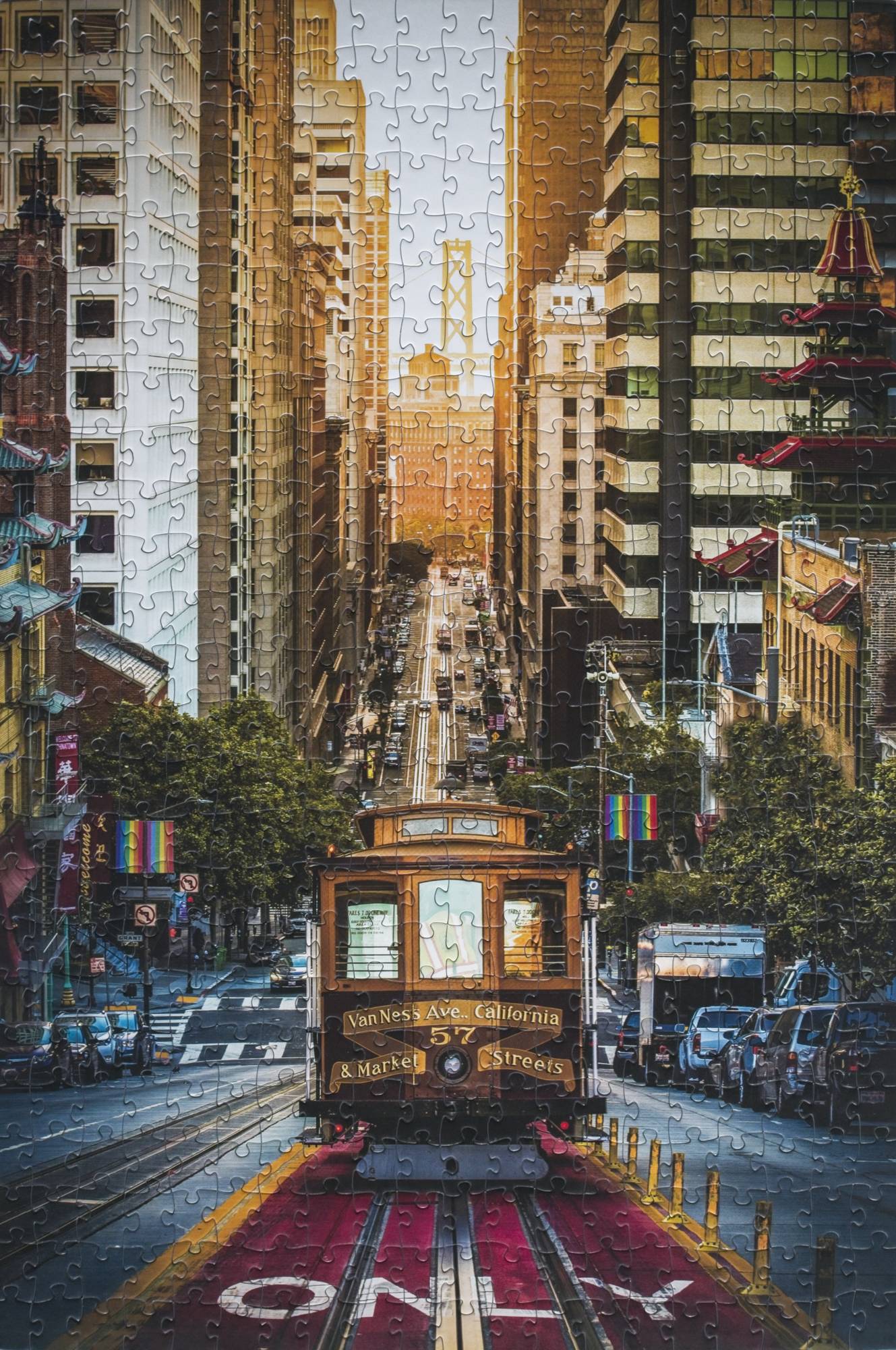 California St Cable Car Puzzle – San Francisco Photography by Emanuel DeSousa (500 Pieces)