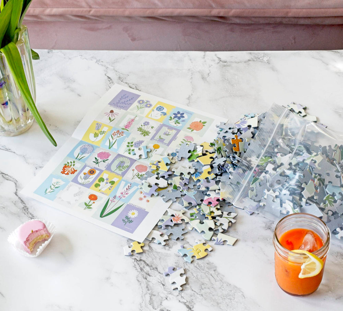 ABC Flowers Puzzle Artwork by Artist Lellobird (500 Pieces) 4