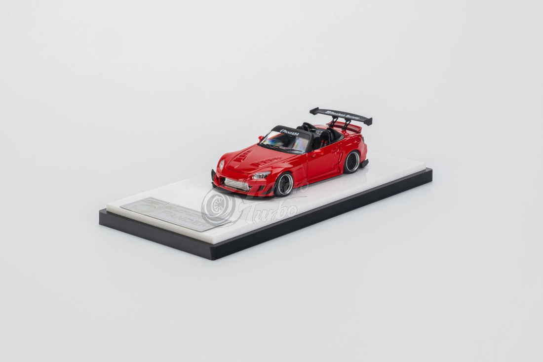 Honda S2000 Roadster Pandem Rocket Bunny Aero Kit in Red 1:64 by Microturbo Mounted View