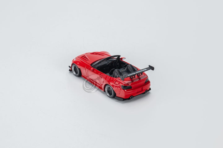 Honda S2000 Roadster Pandem Rocket Bunny Aero Kit in Red 1:64 by Microturbo Angled Rear View