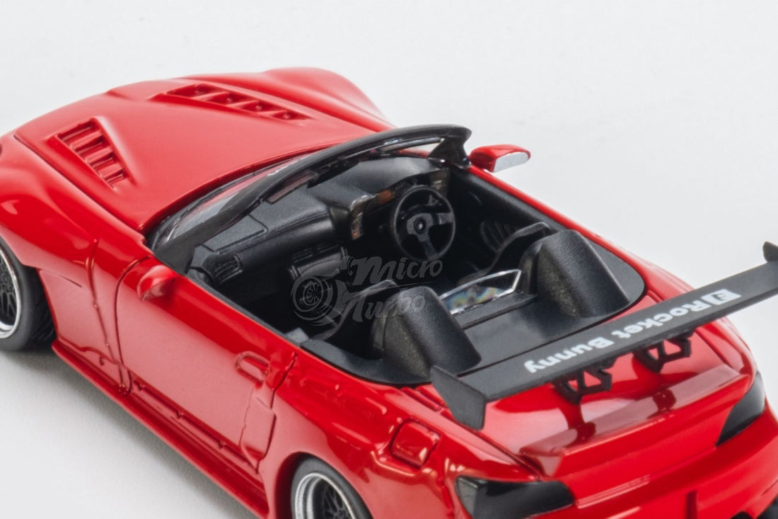 Honda S2000 Roadster Pandem Rocket Bunny Aero Kit in Red 1:64 by Microturbo Interior View