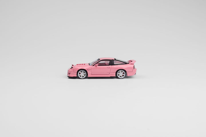 Nissan 180SX Custom Spirit Rei "MIYABI" in Pink 2024 Valentine's Special Edition 1:64 by MicroTurbo Side View