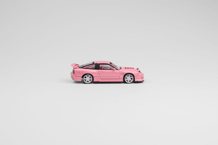 Nissan 180SX Custom Spirit Rei "MIYABI" in Pink 2024 Valentine's Special Edition 1:64 by MicroTurbo Side Passenger View