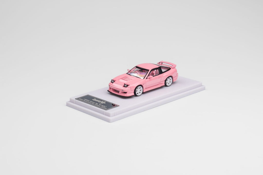 Nissan 180SX Custom Spirit Rei "MIYABI" in Pink 2024 Valentine's Special Edition 1:64 by MicroTurbo Mounted Front View