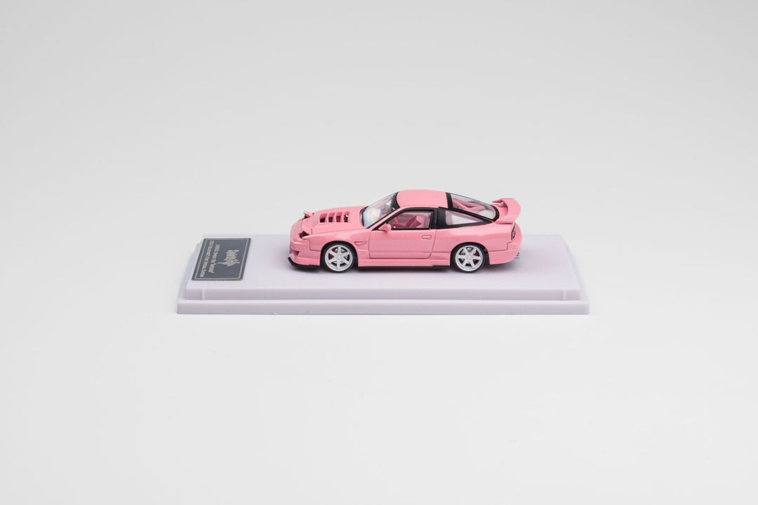 Nissan 180SX Custom Spirit Rei "MIYABI" in Pink 2024 Valentine's Special Edition 1:64 by MicroTurbo Mounted Driver Side View