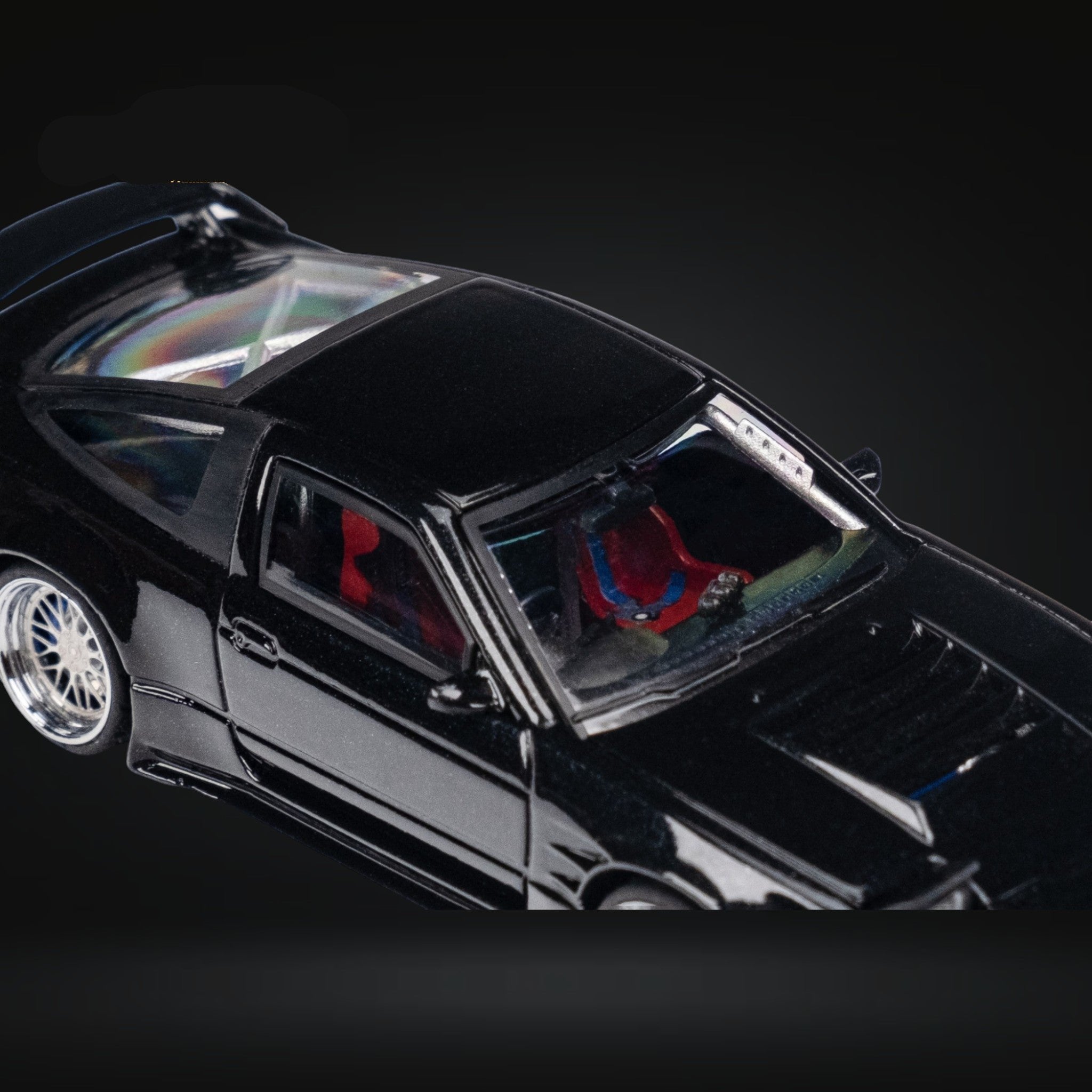 ミニカー 1/64 Microturbo Nissan 180SX type x MicroTurbo Custom 180SX Type X Metallic Black 1:64 MT64180SXBLK