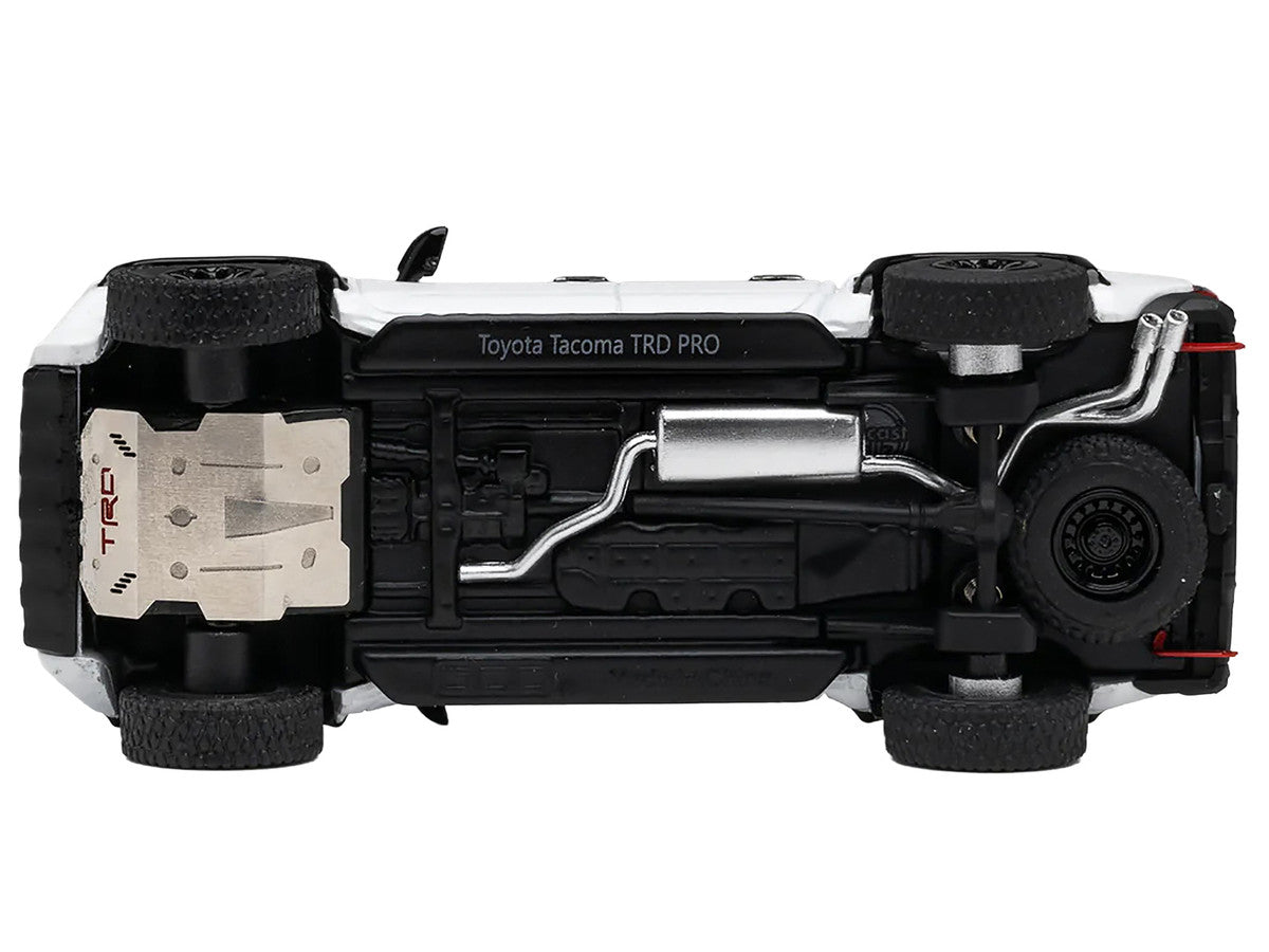Toyota Tacoma TRD PRO Pickup Truck Ice Cap White with Black Top "DiecastTalk Exclusive" Limited Edition to 1008 pieces Worldwide 1/64 Diecast Model Car by GCD 4
