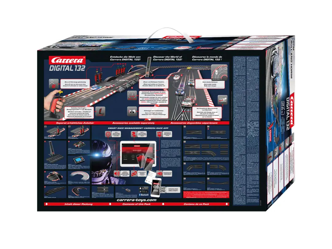 DTM Bull and Horse Digital Electric 1:32 Scale Slot Car Racing Track Set  20030022 Packaging View