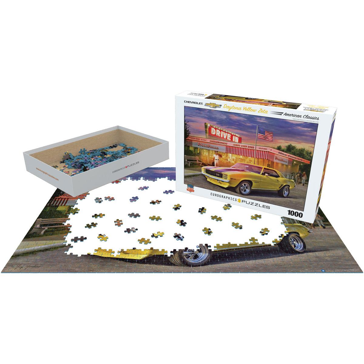 Eurographics 1969 Chevrolet Camaro Z/28 1000 piece jigsaw puzzle and puzzle pieces