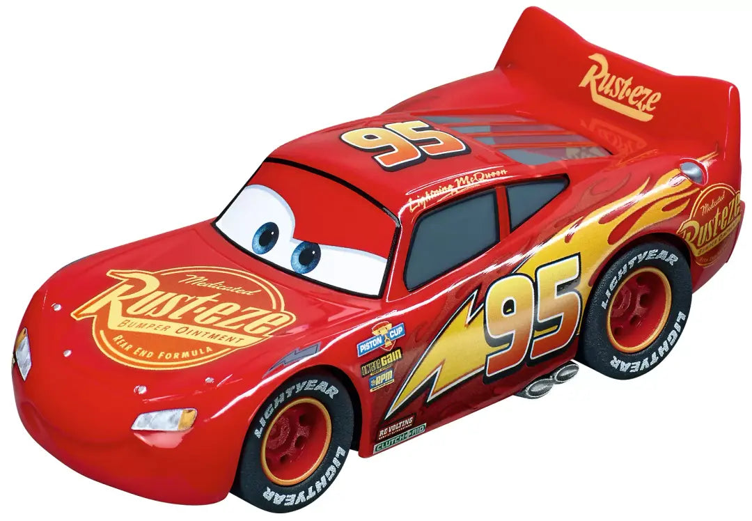 Disney Pixar Cars Neon Nights - Slot Car Track Set for Children, Includes 2 Controllers and 2 Cars in 1:43 Scale 20062477 Car #95