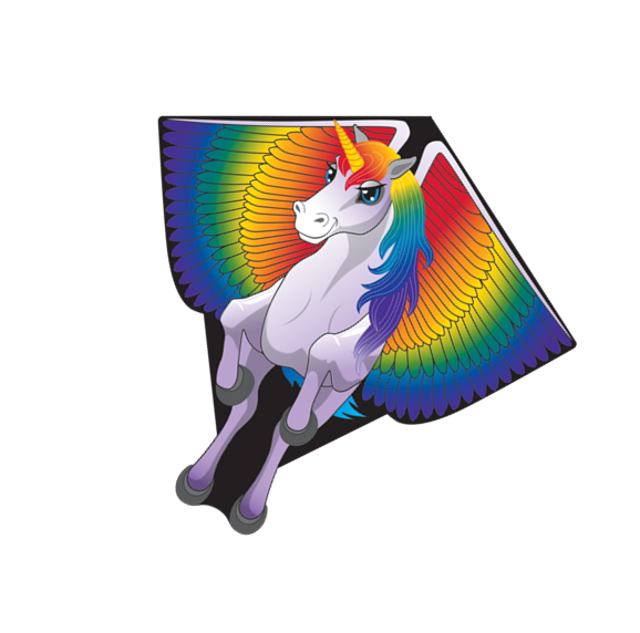 26 INCH WIDE DLX DIAMOND UNICORN Kite